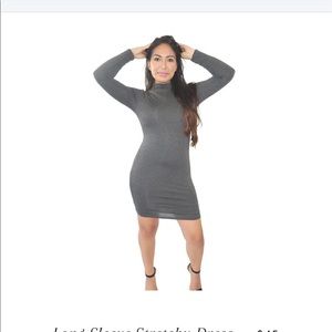 Long Sleeve Stretchy Dress